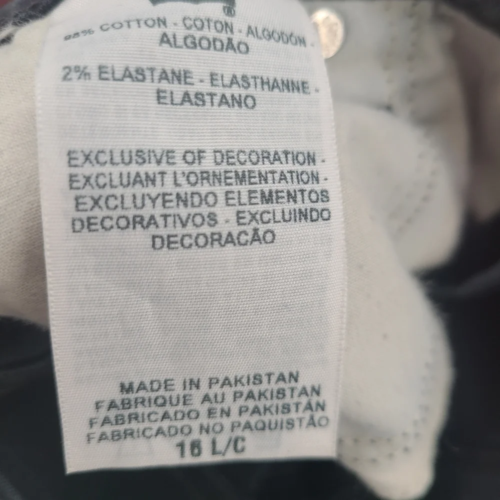 Levi's 512 Black Perfectly Slimming Boot Cut Jeans, multi pockets, women 16long - Picture 9 of 9